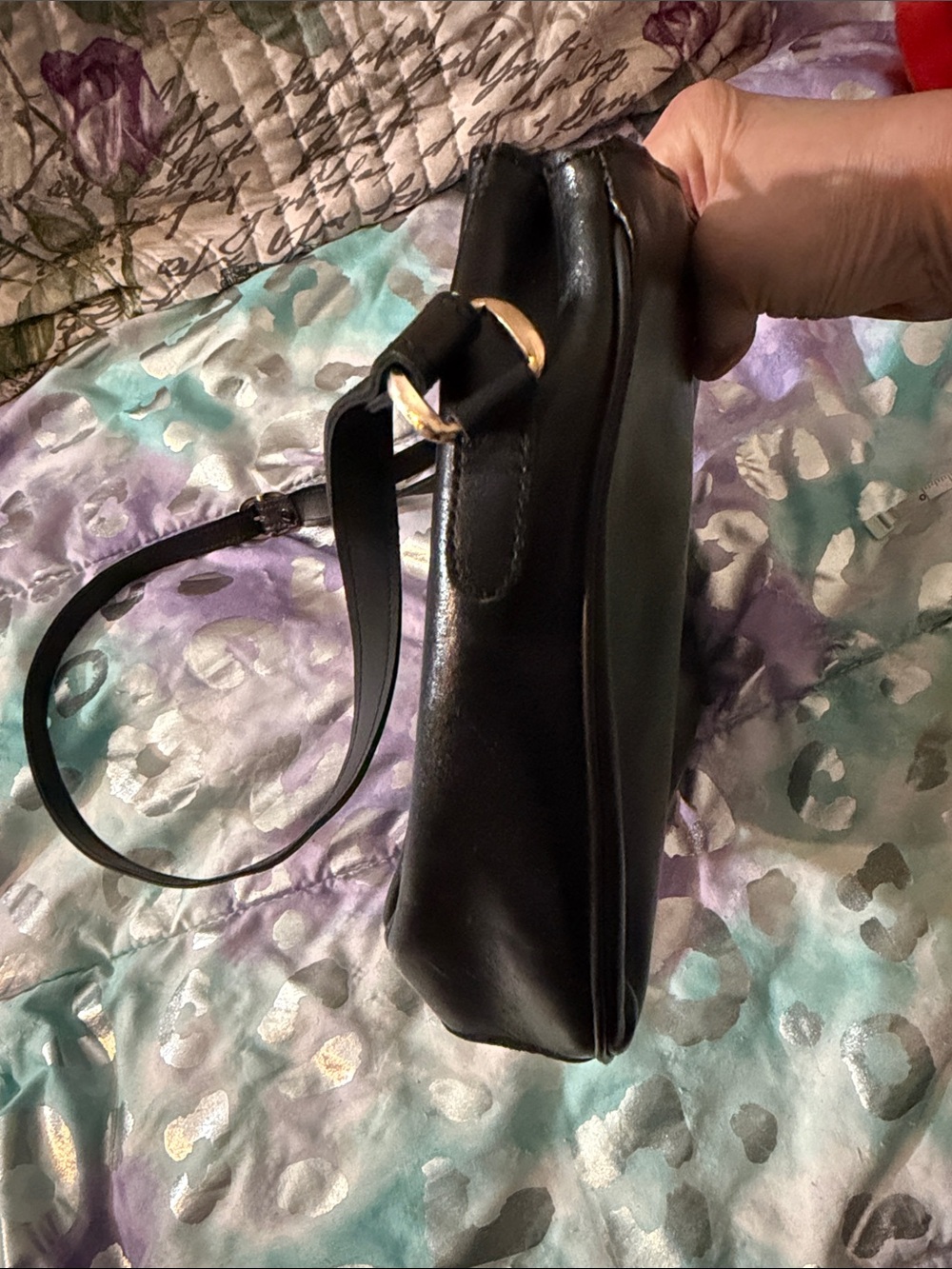 Stone Mountain Women's Black Leather Crossbody Shoulder Bag-EUC - Picture 11 of 12